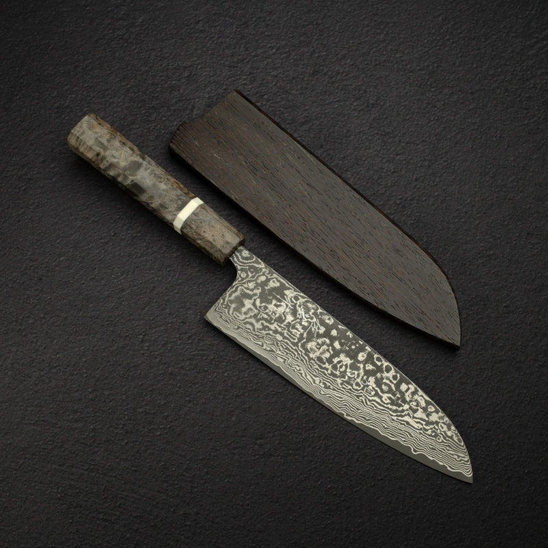 Takeshi Saji SG2 黑大馬士革三德刀 180mm 樺木柄