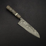 Takeshi Saji SG2 Black Damascus Santoku 180mm Birchwood Handle