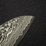 Takeshi Saji SG2 Black Damascus Santoku 180mm Birchwood Handle