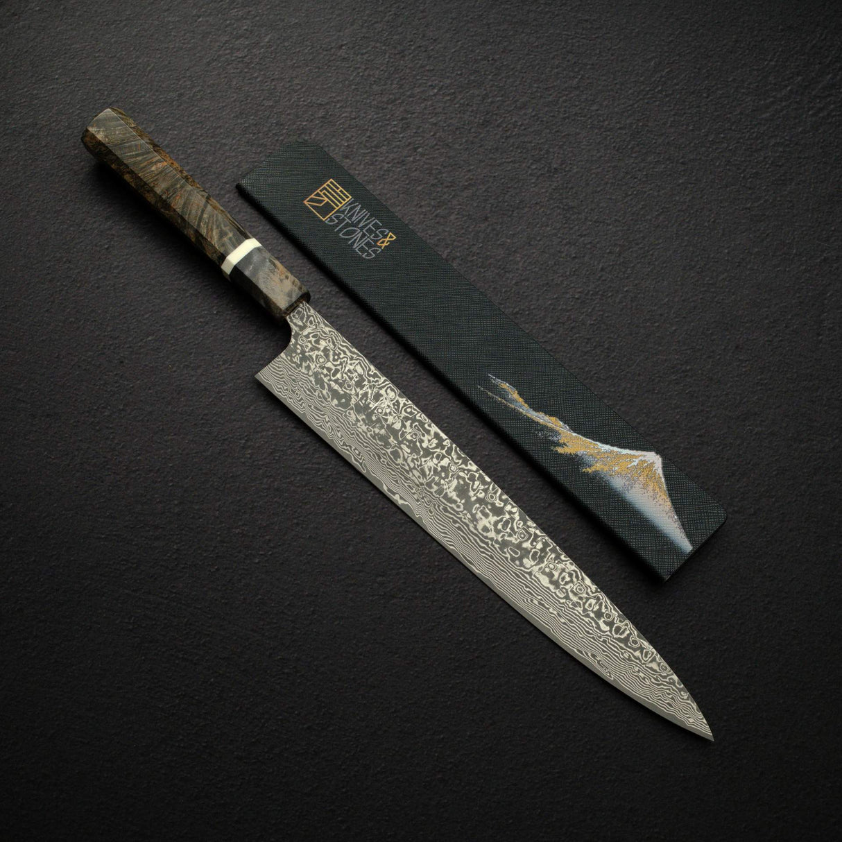 佐治武士 SG2 黑大馬士革 筋引 270mm 樺木瘤八角柄帶護手