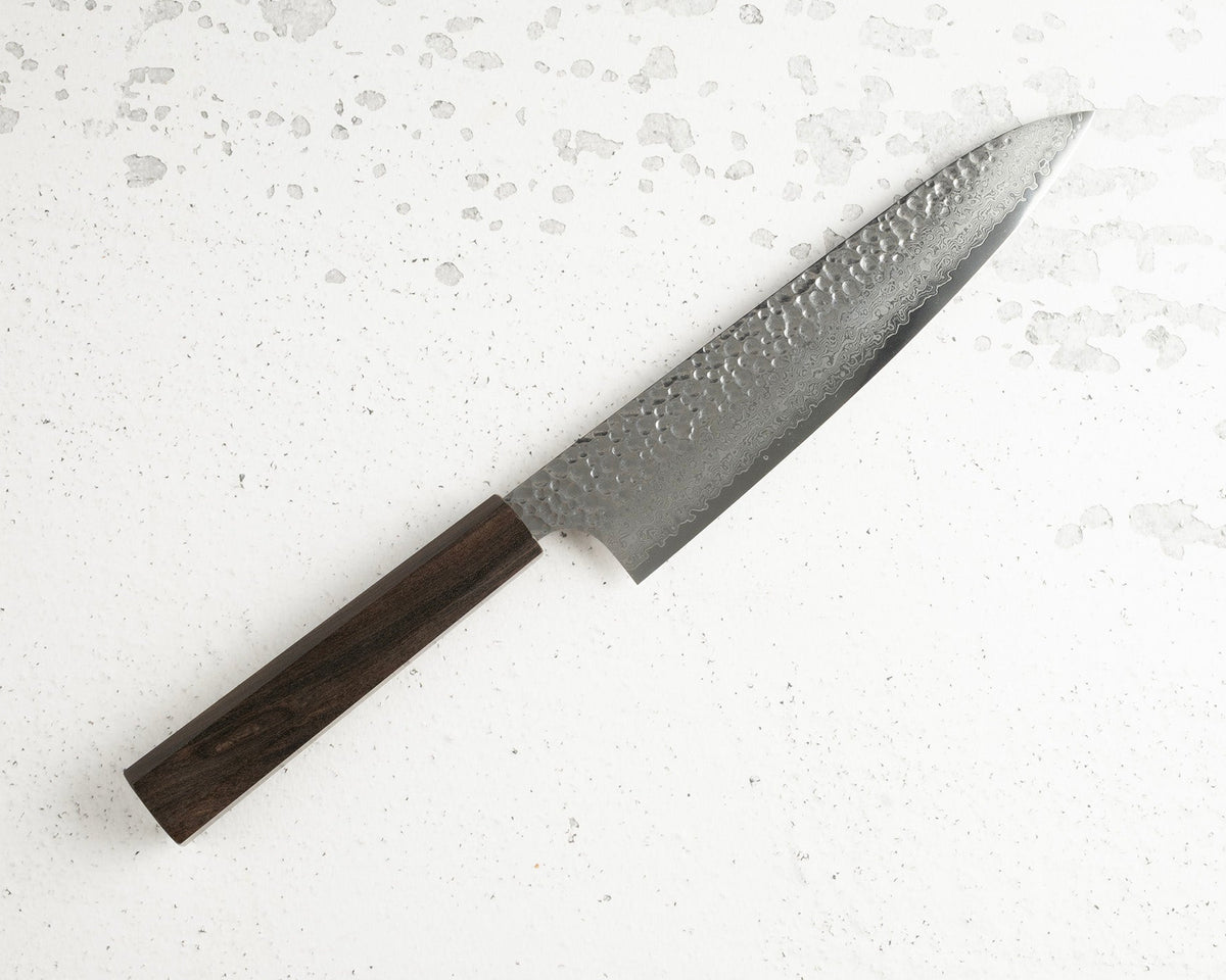 Octagonal Black Chacate Mono handle mounted on knife