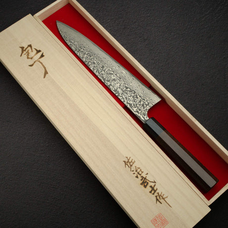 Takeshi Saji SG2 Black Damascus Gyuto 240mm Rosewood Handle