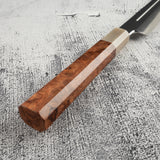 Exotic: Yoshikazu Ikeda Blue #1 Mizu-Honyaki K-tip Yanagiba 300mm with Blood Groove