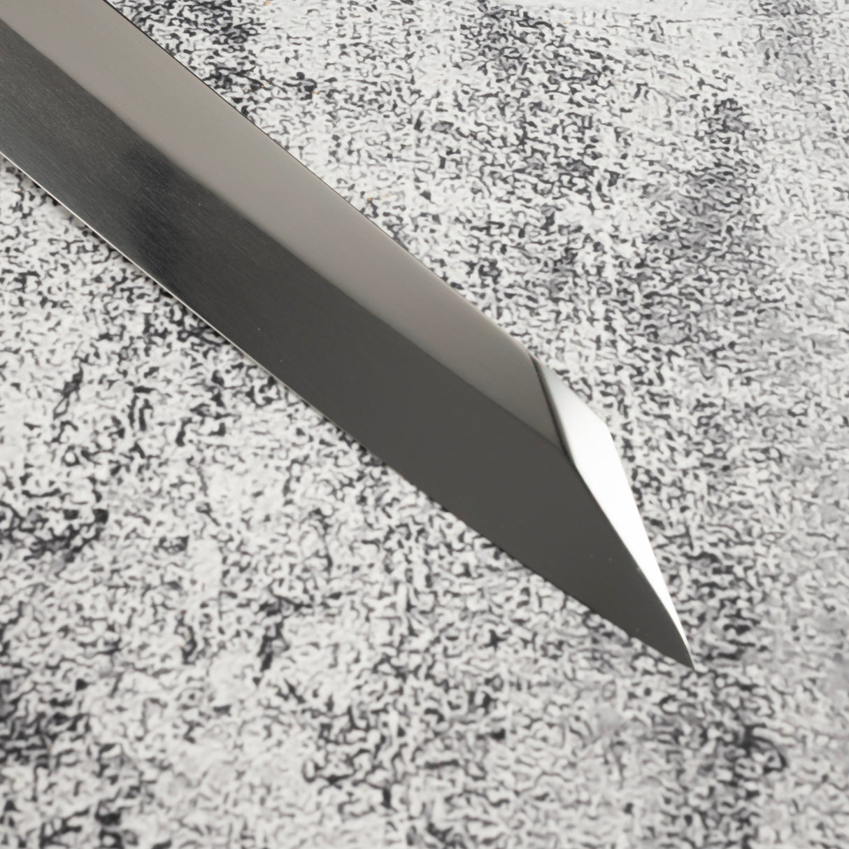 Exotic: Yoshikazu Ikeda Blue #1 Mizu-Honyaki K-tip Yanagiba 300mm with Blood Groove