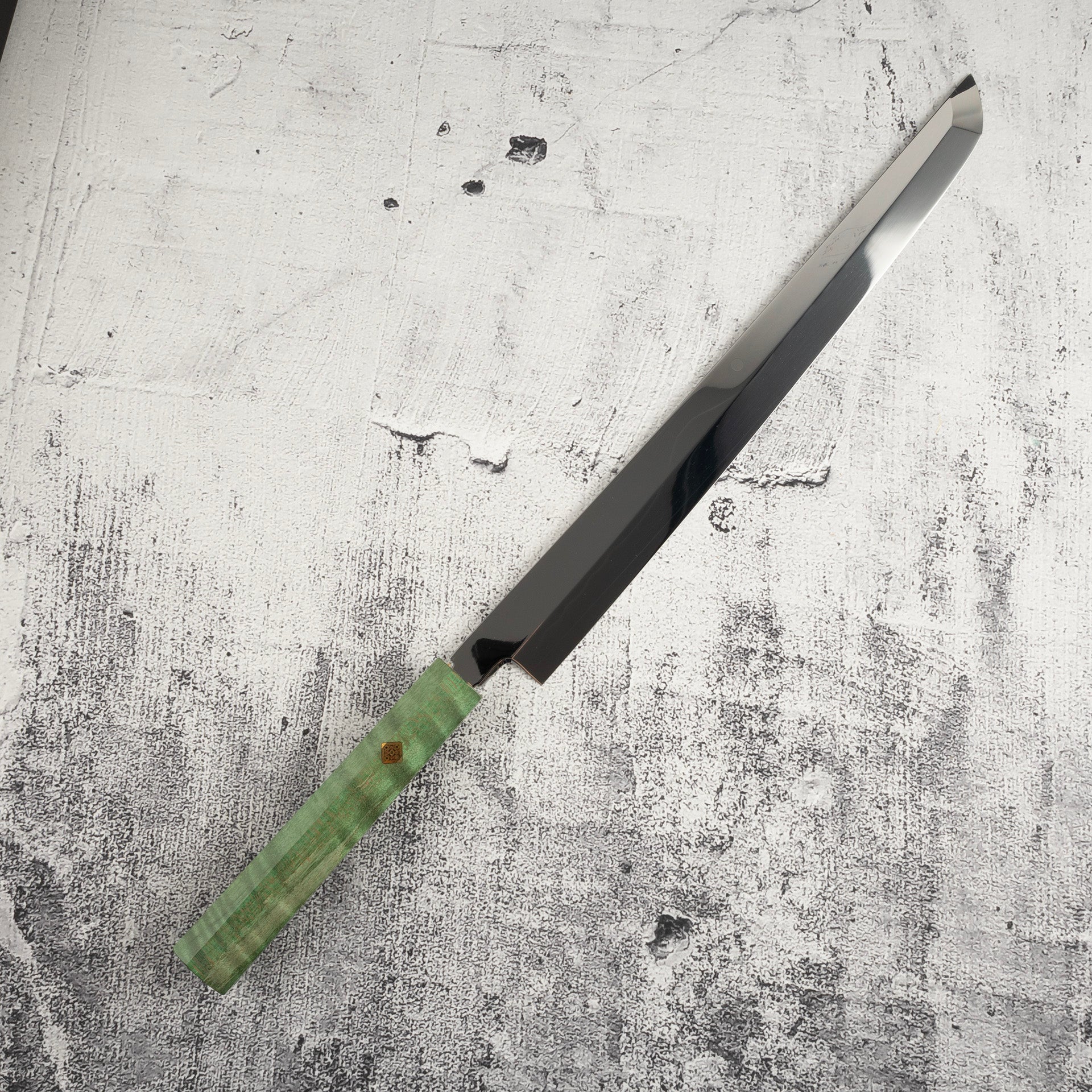 珍品：池田美和一White #1 水本燒先丸蛸引330mm 富士山刃文– Knives