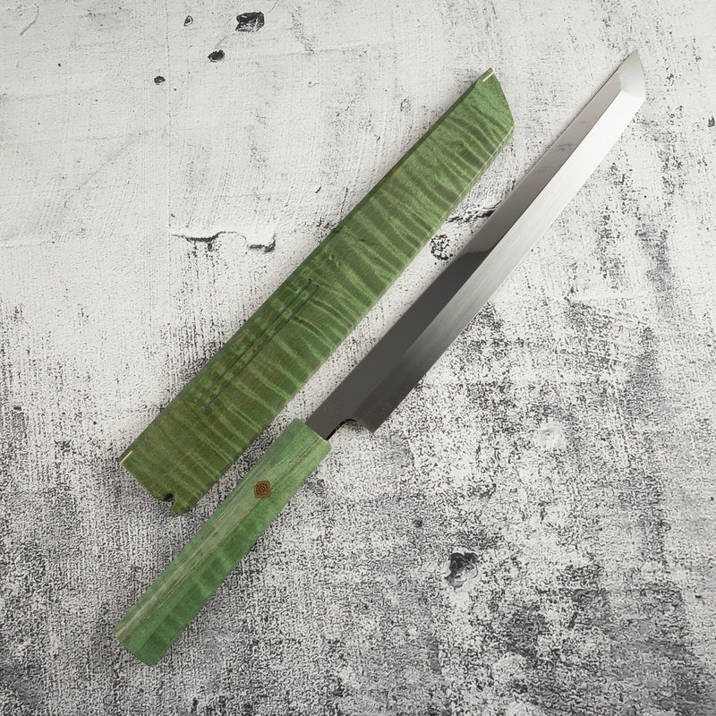 Exotic: Genkai Masakuni (玄海正國) White 2 Mizu-Honyaki Sakimaru Takohiki 270mm Old Stock