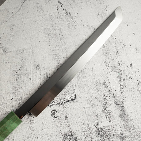 Exotic: Genkai Masakuni (玄海正國) White 2 Mizu-Honyaki Sakimaru Takohiki 270mm Old Stock