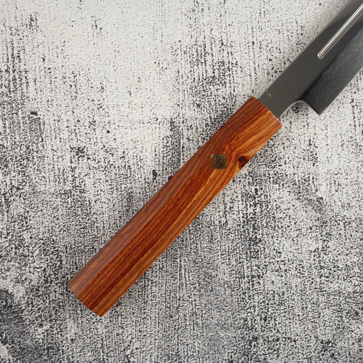 Exotic: Yoshikazu Ikeda Blue #1 Mizu-Honyaki K-tip Yanagiba 300mm with Blood Groove Pau Rosa Set