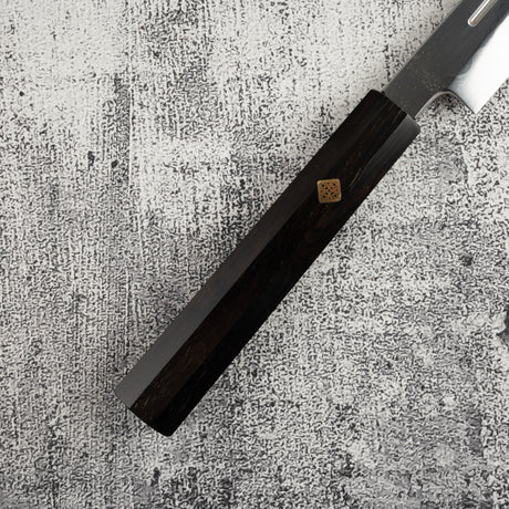 珍稀：池田義一 Blue #1 水本燒K型柳刃300mm 血槽烏木套裝