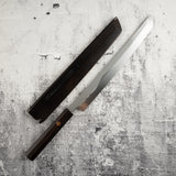 Exotic: Yoshikazu Ikeda Honyaki Mt. Fuji Hamon Sakimaru Takohiki 300mm Hand Sharpened Kasumi Finish