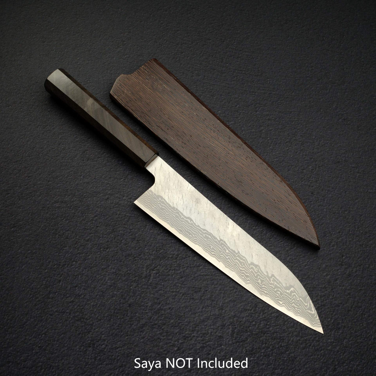 二唐 VG-10 大馬士革 鎚目 牛刀 210mm Black Chacate Handle