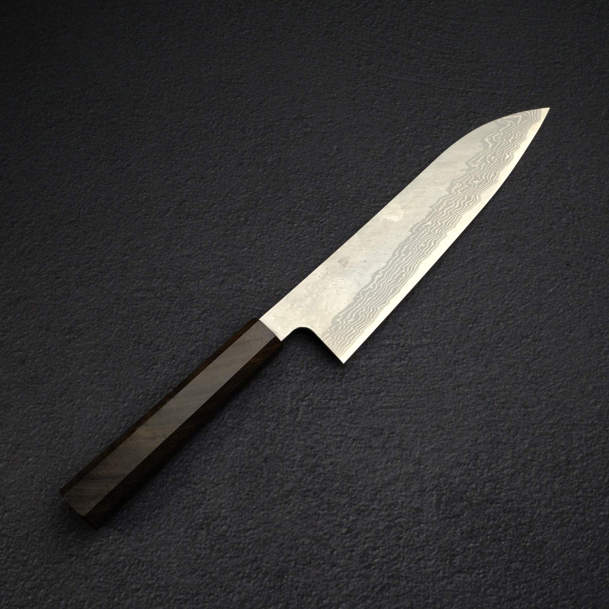 二唐 VG-10 大馬士革 鎚目 牛刀 210mm Black Chacate Handle