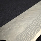 二唐 VG-10 大馬士革 鎚目 牛刀 210mm Black Chacate Handle