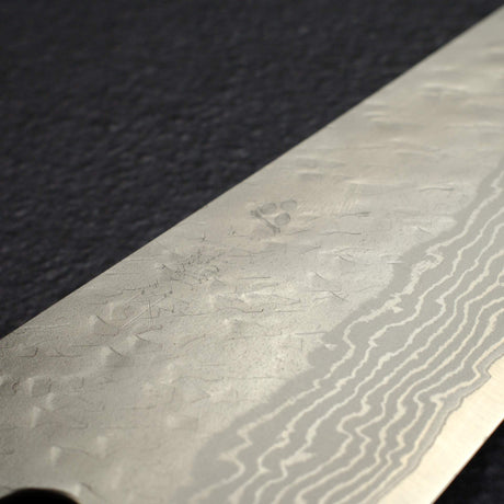Nigara VG10 Damascus Tsuchime Gyuto 210mm Black Chacate Handle