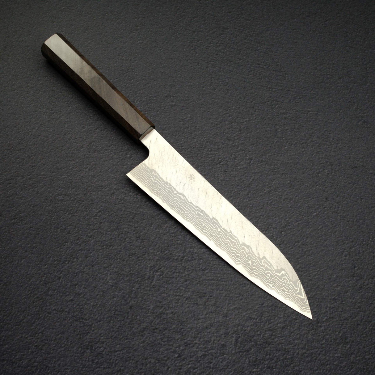 二唐 VG-10 大馬士革 鎚目 牛刀 210mm Black Chacate Handle