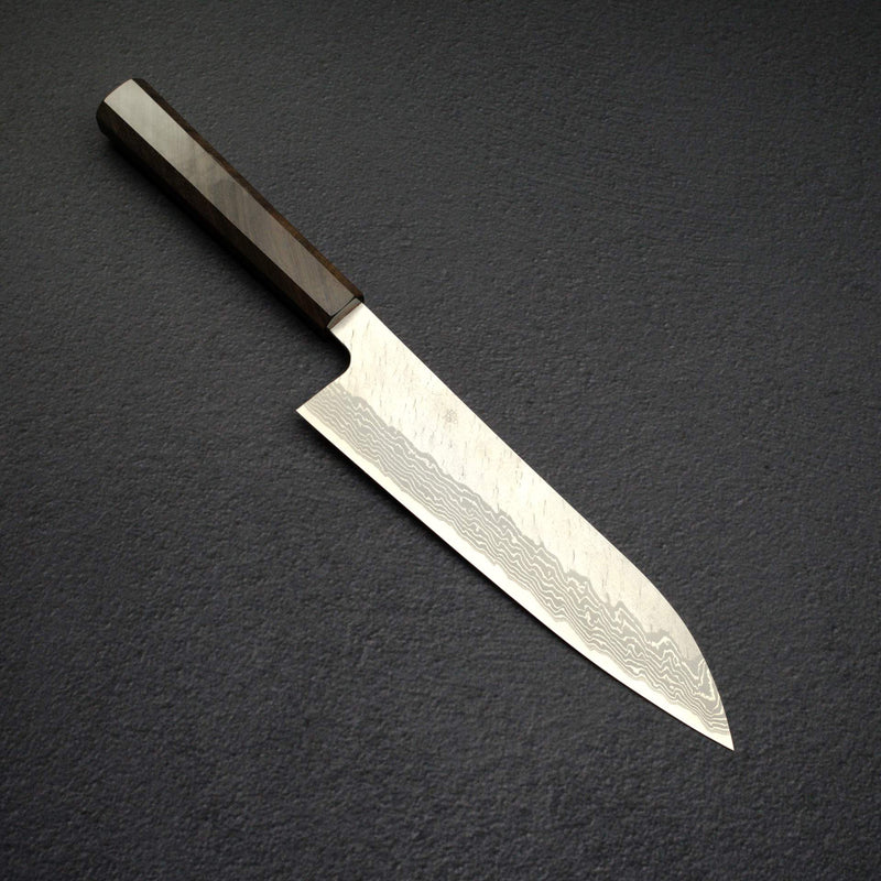 二唐 VG-10 大馬士革 鎚目 牛刀 210mm Black Chacate Handle