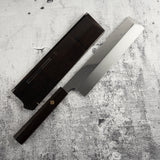 Exotic: Genkai Masakuni (玄海正國) White 2 Honyaki Usuba 240mm Ebony Set