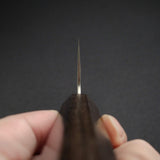 Nigara VG10 Damascus Tsuchime K-tip Gyuto 240mm Black Chacate Handle