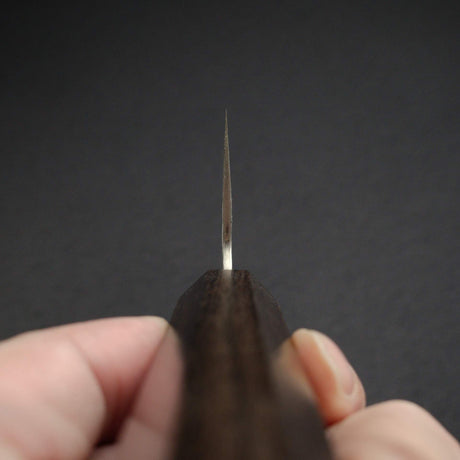 Nigara VG10 Damascus Tsuchime K-tip Gyuto 240mm Black Chacate Handle
