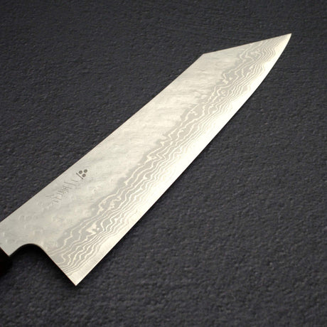 Nigara VG10 Damascus Tsuchime K-tip Gyuto 210mm Black Chacate Handle