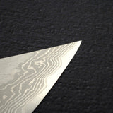Nigara VG10 Damascus Tsuchime K-tip Gyuto 210mm Black Chacate Handle