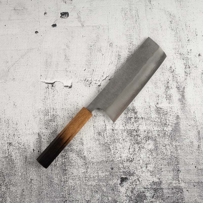 Matsubara Blue 2 Nakiri 165mm Nashiji Burnt Kashi