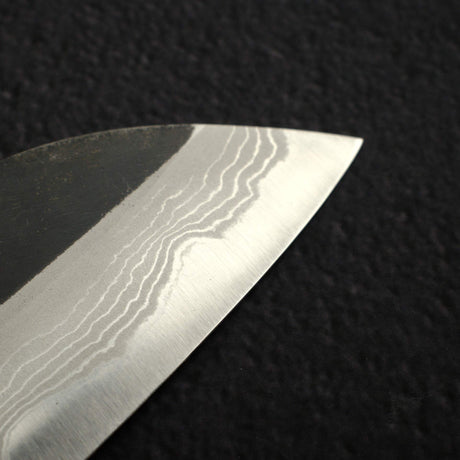 Naoto Blue 1 Damascus Kurouchi Santoku 180mm