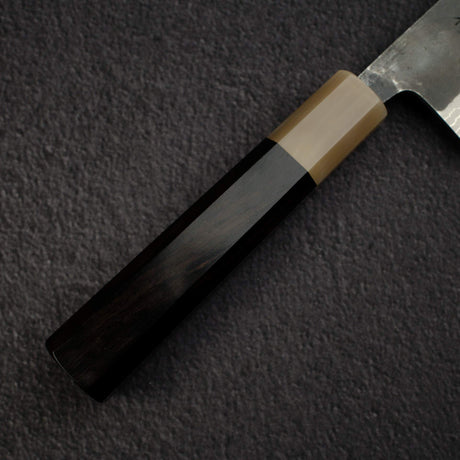 Naoto Blue 1 Damascus Kurouchi Santoku 180mm