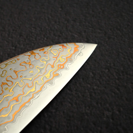 初心 孔雀 V-Toku-2 三德刀 180mm Rainbow 大馬士革 Finish