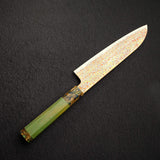 初心 孔雀 V-Toku-2 三德刀 180mm Rainbow 大馬士革 Finish