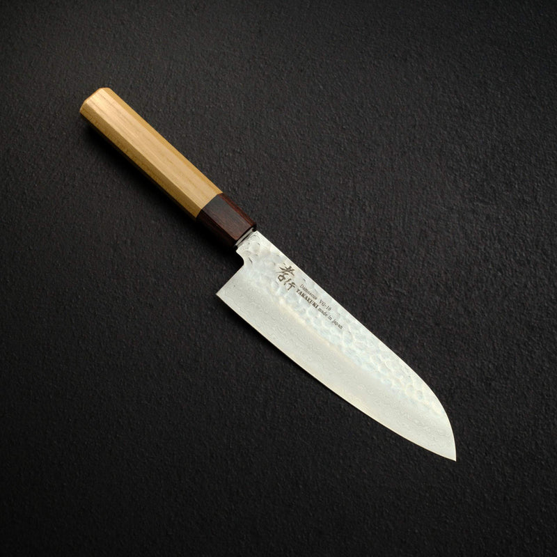 Sakai Takayuki VG10 33 Layer Damascus Santoku 170mm Teak Handle