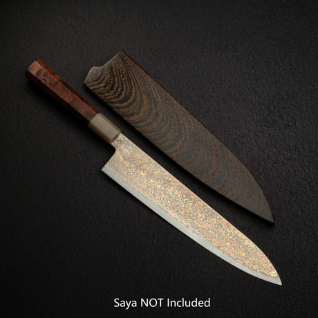 Hatsukokoro Hinotori V-Toku 2 Gyuto 240mm Rainbow Damascus Finish