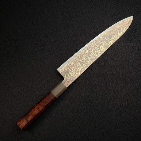 Hatsukokoro Hinotori V-Toku 2 Gyuto 240mm Rainbow Damascus Finish