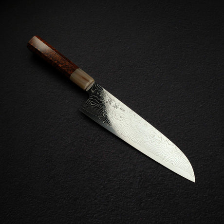 Sukenari SG2 Damascus Santoku 190mm w/ Snakewood Handle