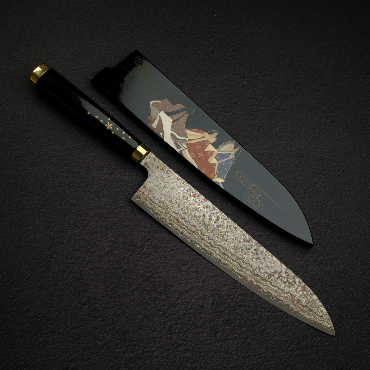 Takeshi Saji Maki-e Urushi VG10W Gyuto 240mm