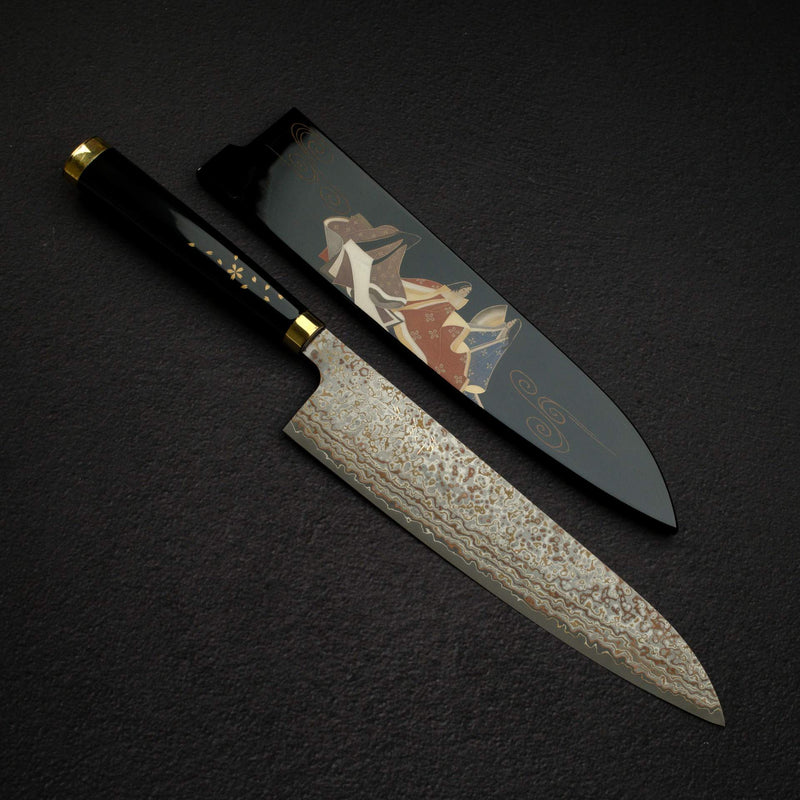 佐治武士 Maki-e 漆塗 VG-10W 牛刀 240mm