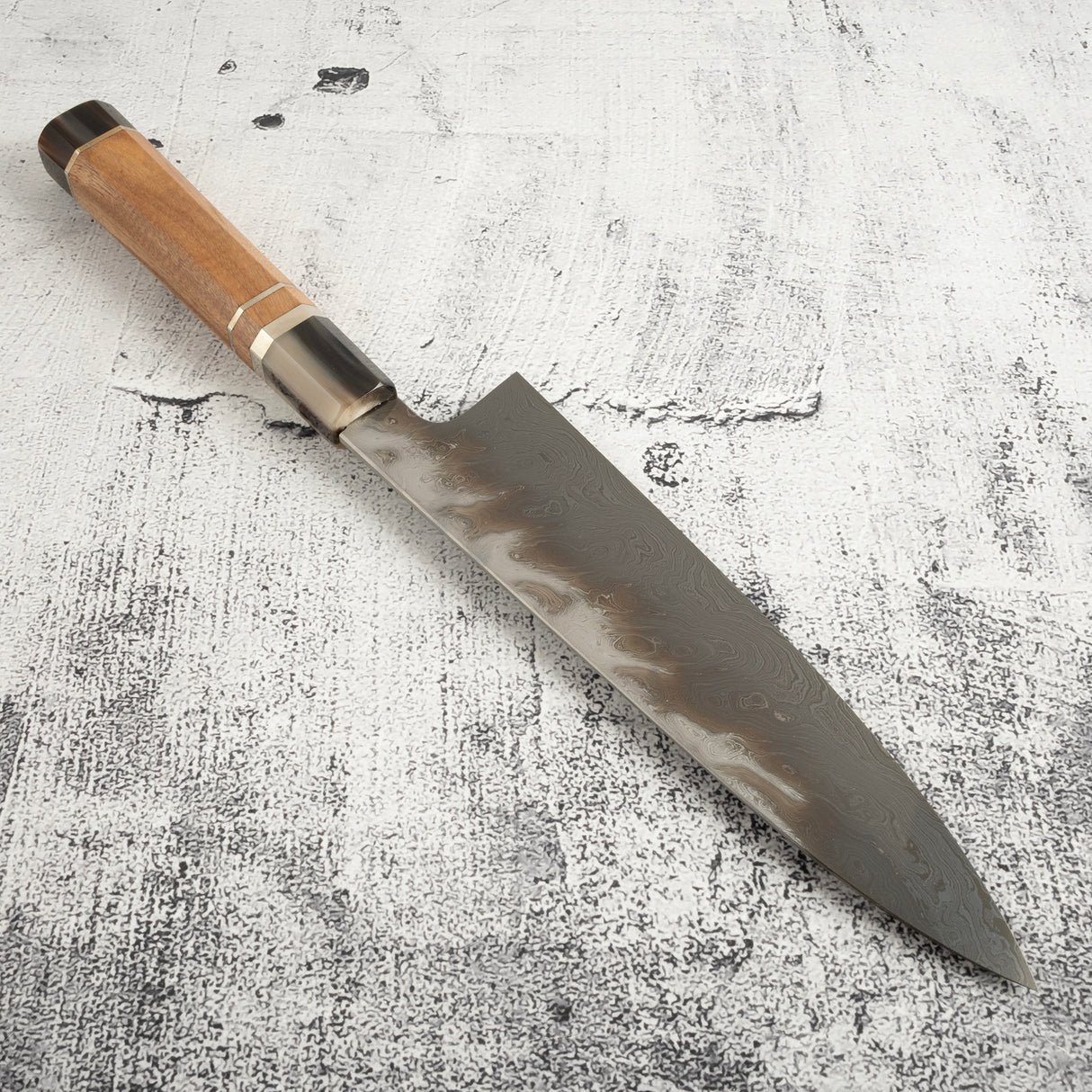 Exotic: Shoichi Hashimoto (橋本庄市) Chihaya (ちはやふる・千早)  Blue / White Coreless Gyuto 210mm