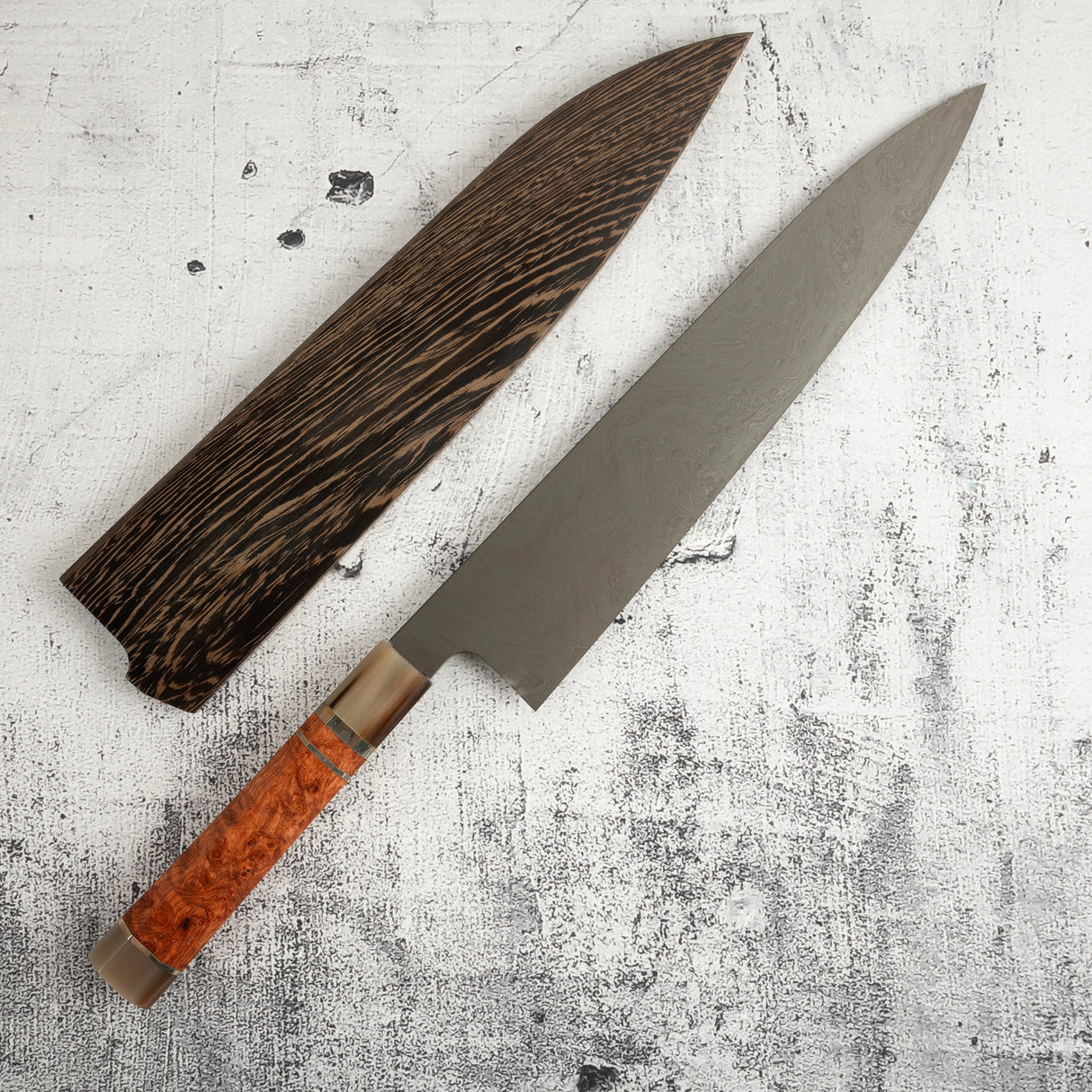 Exotic: Shoichi Hashimoto (橋本庄市) Zaregumo (ざれぐも・戯雲)  Blue / White Coreless Gyuto 270mm