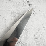 Exotic: Yoshikazu Ikeda Blue #1 Mizu-Honyaki Yanagiba 300mm with Blood Groove Black & White Ebony