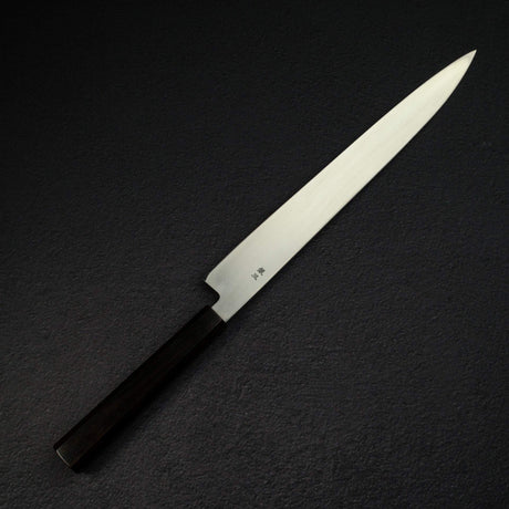 하츠코코로 x 묘진 시라사기 은삼강 야나기바(사시미칼) 300mm