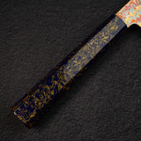 Hatsukokoro Kujaku V-Toku-2 Gyuto 210mm Rainbow Damascus Finish Urushi Handle