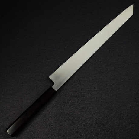 하츠코코로 x 묘진 시라사기 백2강 K팁 야나기바(사시미칼) 330mm