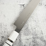 Exotic: Yoshikazu Ikeda Blue #1 Mizu-Honyaki K-tip Yanagiba 300mm / Moribashi Set