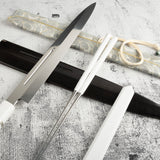 Exotic: Yoshikazu Ikeda Blue #1 Mizu-Honyaki Yanagiba 300mm / Moribashi Set #2