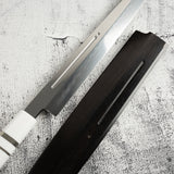 Exotic: Yoshikazu Ikeda Blue #1 Mizu-Honyaki Yanagiba 300mm / Moribashi Set #2