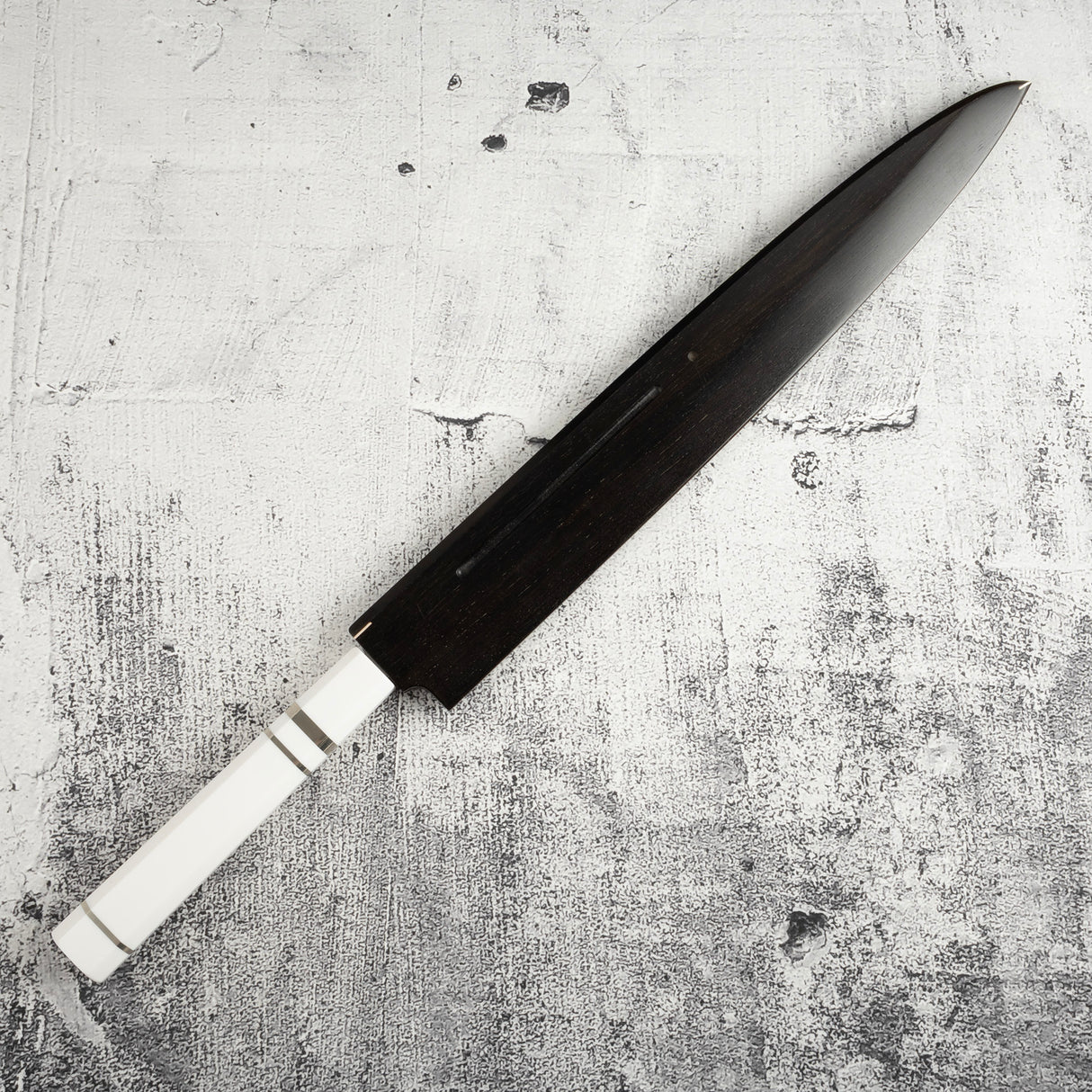 Exotic: Yoshikazu Ikeda Blue #1 Mizu-Honyaki Yanagiba 300mm / Moribashi Set #2