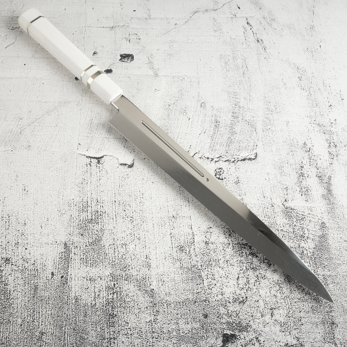 Exotic: Yoshikazu Ikeda Blue #1 Mizu-Honyaki Yanagiba 300mm / Moribashi Set #1