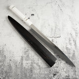 Exotic: Yoshikazu Ikeda Blue #1 Mizu-Honyaki Yanagiba 300mm / Moribashi Set #1