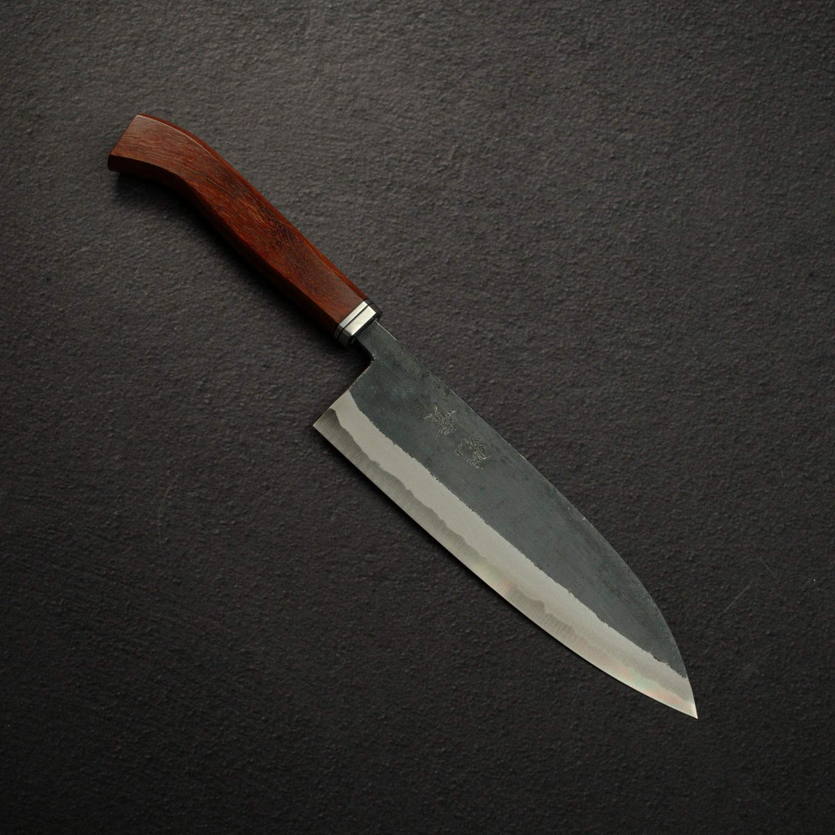 Kouki Blue2 Kurouchi Santoku 180mm - Pau Rosa Handle
