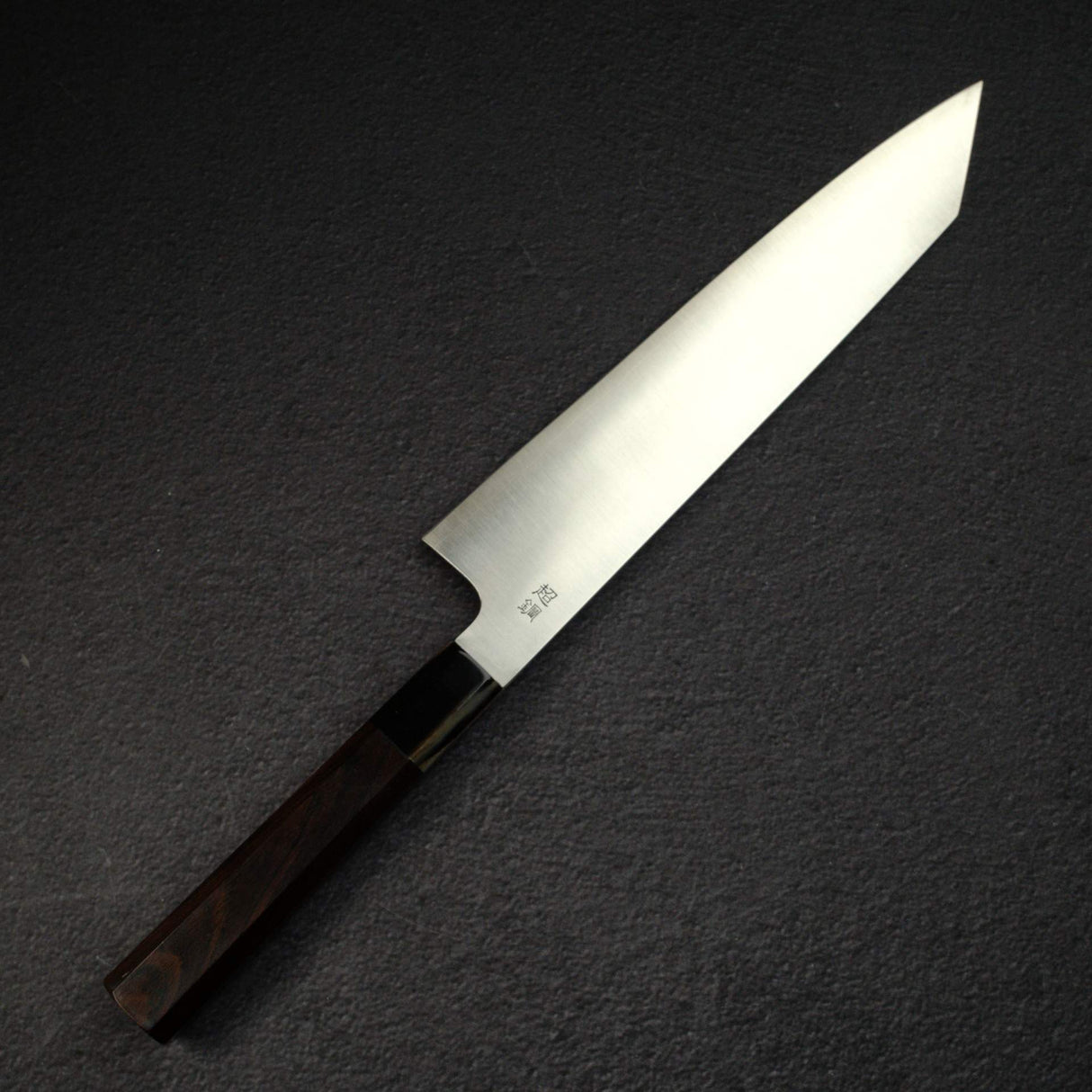 Sukenari ZDP-189 Hairline K-tip Gyuto 240mm, Ebony Handle with Blonde/Marble Ferrule